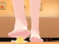 Slow Giantess Barefoot Crush (MMD Animation)